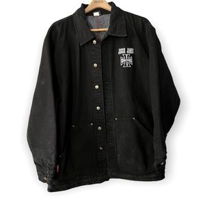 Black Jacket with Embroidered Logo